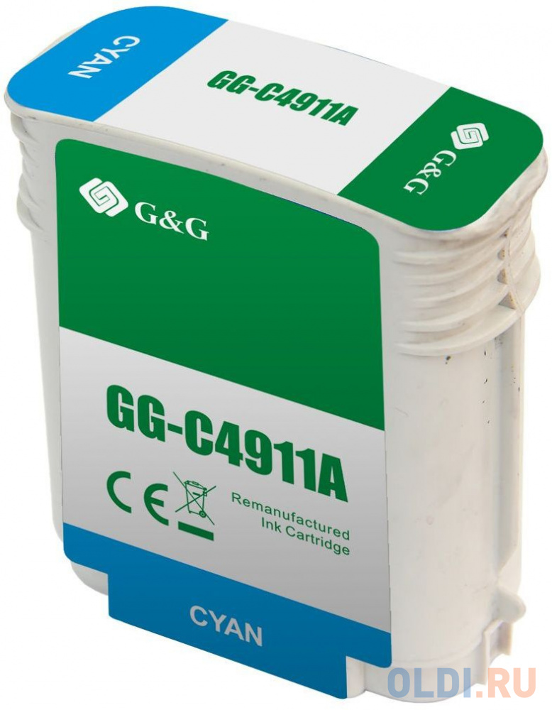 Картридж струйный G&G GG-C4911A голубой (72мл) для HP DJ 500/800C