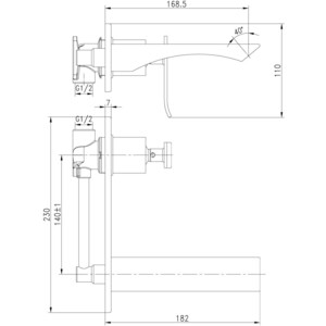 Смеситель для раковины Lemark Contest каскадный излив (LM5826CW)