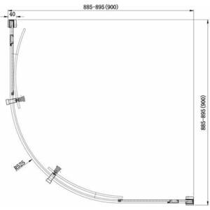 Душевой уголок Aquanet Delta 90x90 с поддоном, прозрачный, хром (NPE2142, НХ108) в Москвe