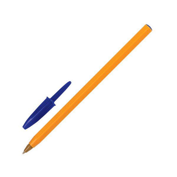 Ручка шариковая BIC Orange, СИНЯЯ, корпус оранжевый, узел 0,8 мм, линия письма 0,3 мм, 8099221, (40 шт.)