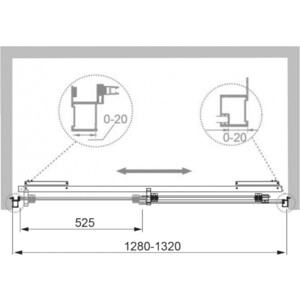 Душевая дверь Cezares Lux Soft BF-1 130x200 прозрачная, хром (LUX-SOFT-W-BF-1-130-C-Cr-IV) в Москвe