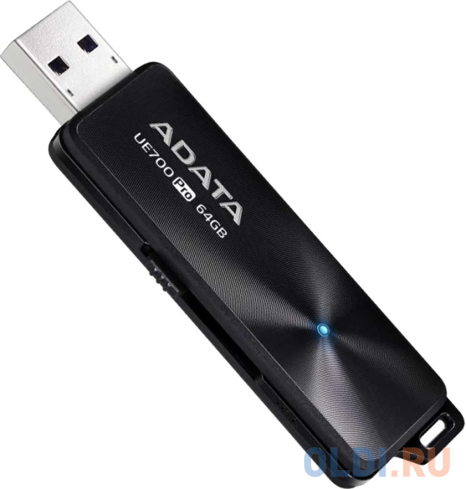 Флеш накопитель 64GB A-DATA UE700 Pro, USB 3.2, Черный, металлич, read/write 360/180Mb/s в Москвe