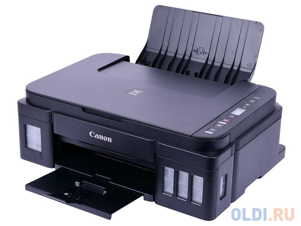 МФУ Canon PIXMA G3411 (Струйный, СНПЧ, WiFi, 4800x1200, 8,8 изобр./мин для ч/б, 5,0 изобр./мин для цветной, A4, A5, B5, LTR, конверт, фотобумага: 13x1