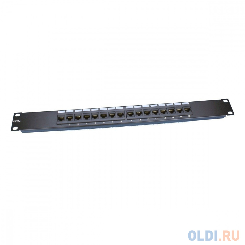 Патч-панель Hyperline PP3-19-16-8P8C-C5E-110D 19" 1U 16 портов RJ-45 категория 5e Dual IDC ROHS черн