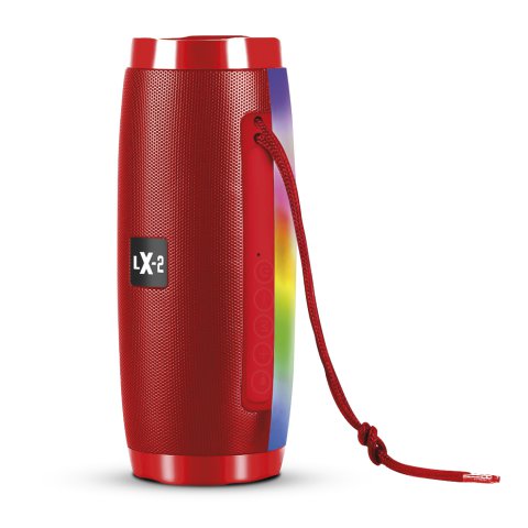 Портативная акустика Velton Park LX-2, 10 Вт, FM, AUX, USB, microSD, Bluetooth, подсветка, красный (LX-2 red)