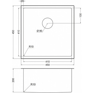 Кухонная мойка EMAR EMB-112 PVD Nano Golden