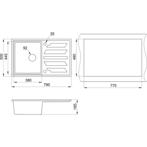 Кухонная мойка и смеситель Granula GR-8002 черная, Lemark Comfort LM3061C