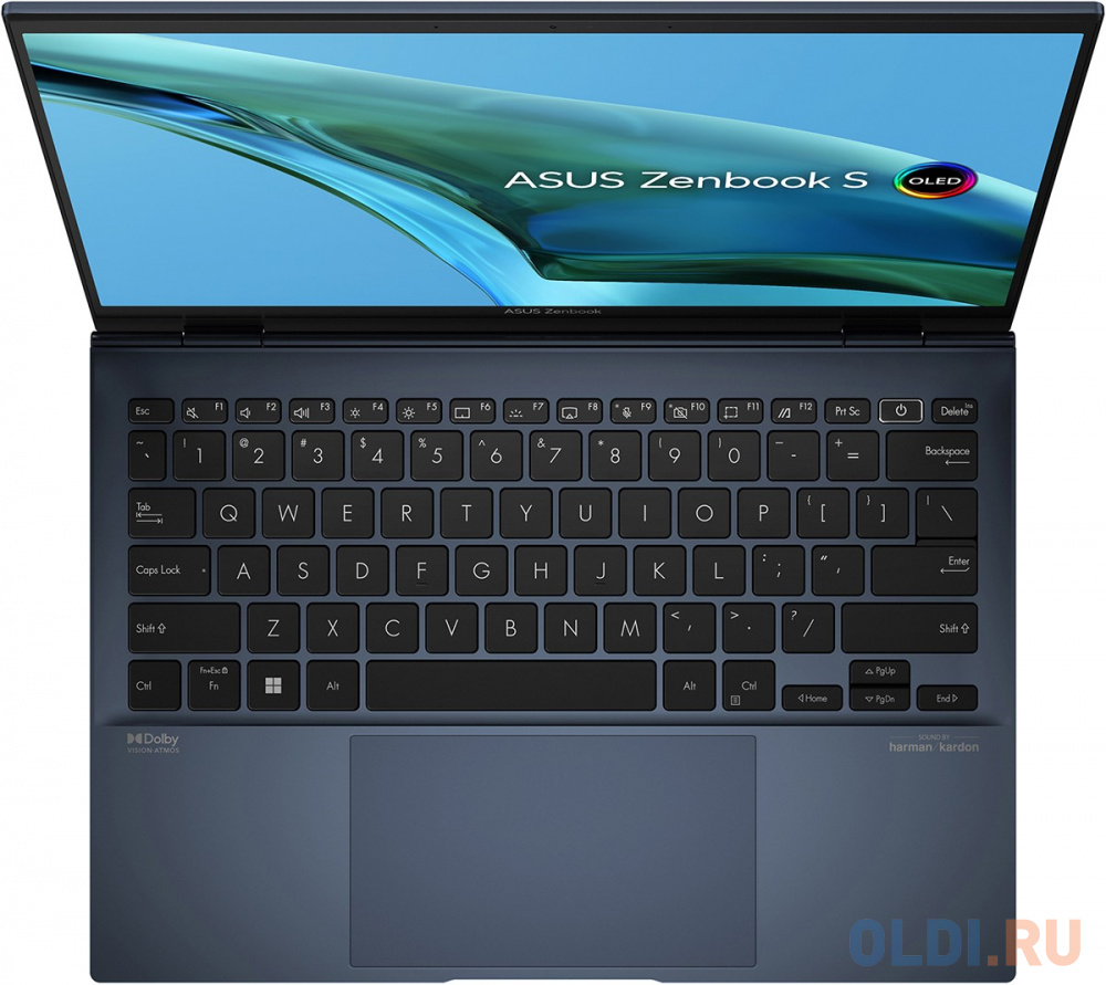 Ноутбук Asus Zenbook S 13 UM5302TA-LV620 AMD Ryzen 7 6800U/16GB/SSD512GB/13.3&quot;/OLED/2.8K (2880x1800)/NoOS/Ponder Blue (90NB0WA3-M00WE0)