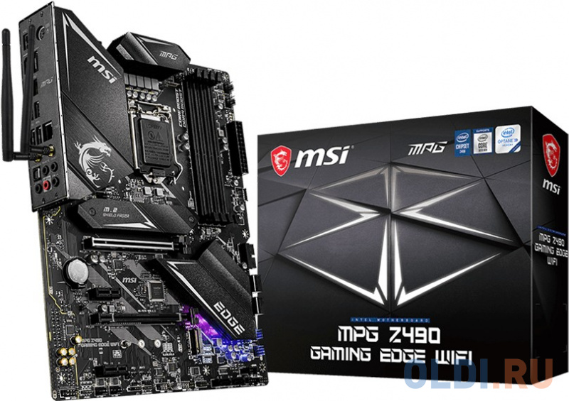 Материнская плата MSI MPG Z490 GAMING EDGE WIFI Soc-1200 Intel Z490 4xDDR4 ATX AC`97 8ch(7.1) 2.5Gg RAID+HDMI+DP в Москвe