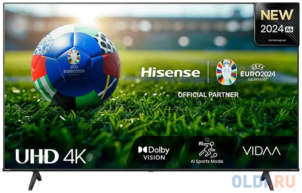 Телевизор LED Hisense 55" 55A6N черный 4K Ultra HD 60Hz DVB-T DVB-T2 DVB-C DVB-S DVB-S2 USB WiFi Smart TV