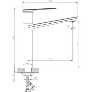 Смеситель для раковины Mixline ML25-042 хром (4610211000698)