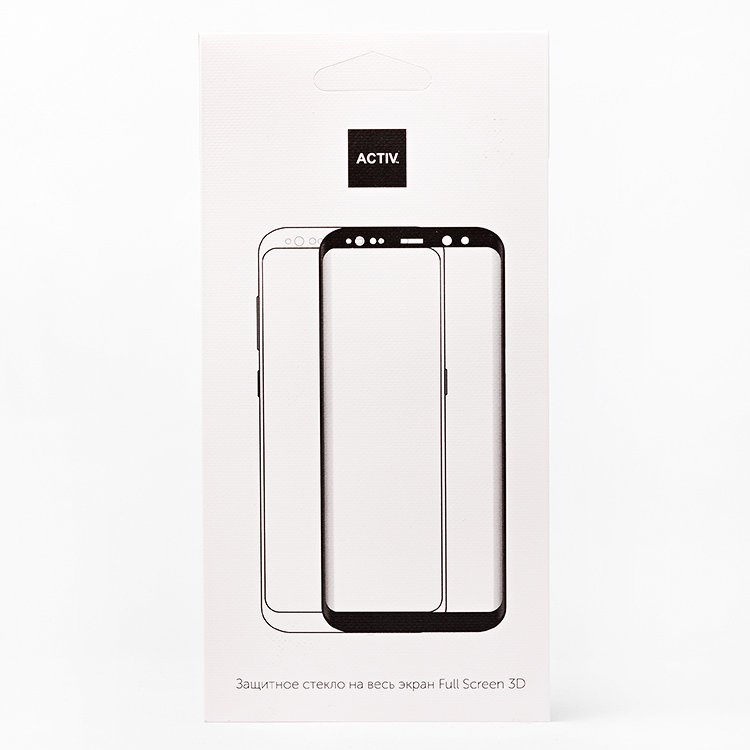 Защитное стекло 3D Activ Clean Line для смартфона Samsung SM-A805 Galaxy A80 Full Screen, c черной рамкой (101248)
