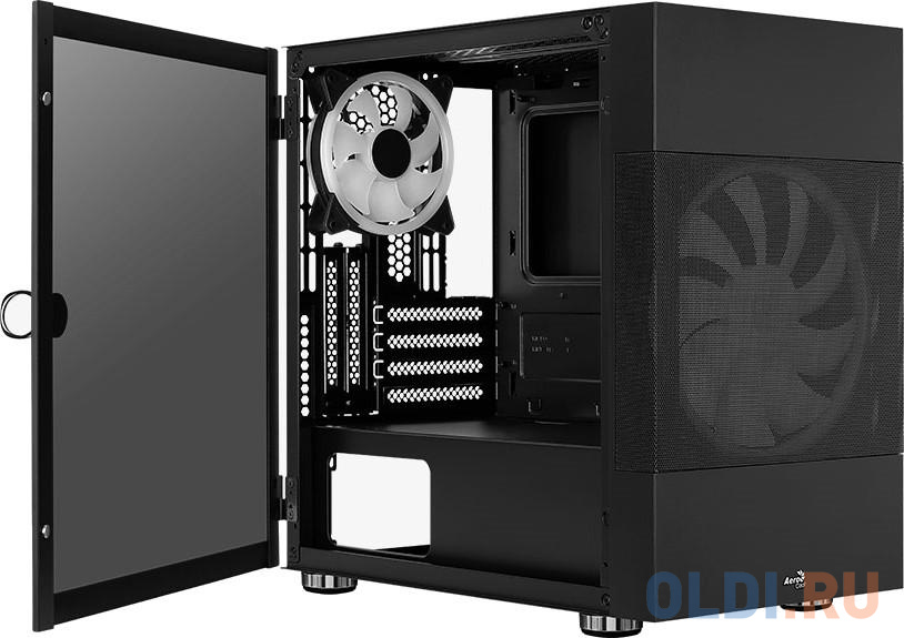 Корпус microATX Aerocool Atomic-G-BK-v1 Без БП чёрный