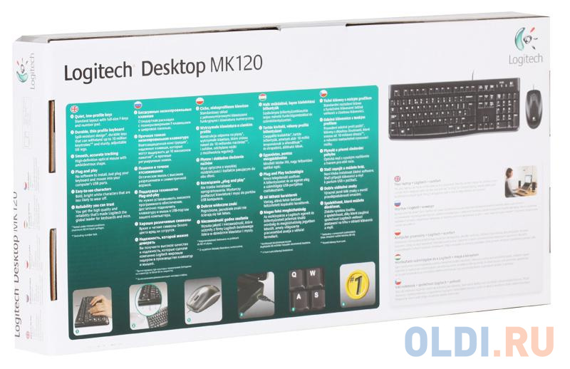 (920-002561) Клав. + Мышь Logitech Desktop MK120