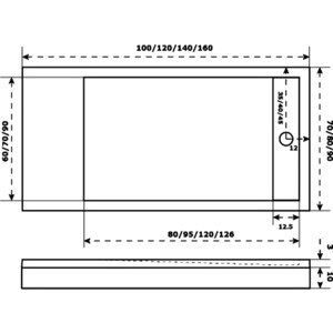 Душевой поддон Good Door Stella 160х70 с каркасом и экраном, белый