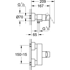 Смеситель для душа Grohe Quadra (32637000)