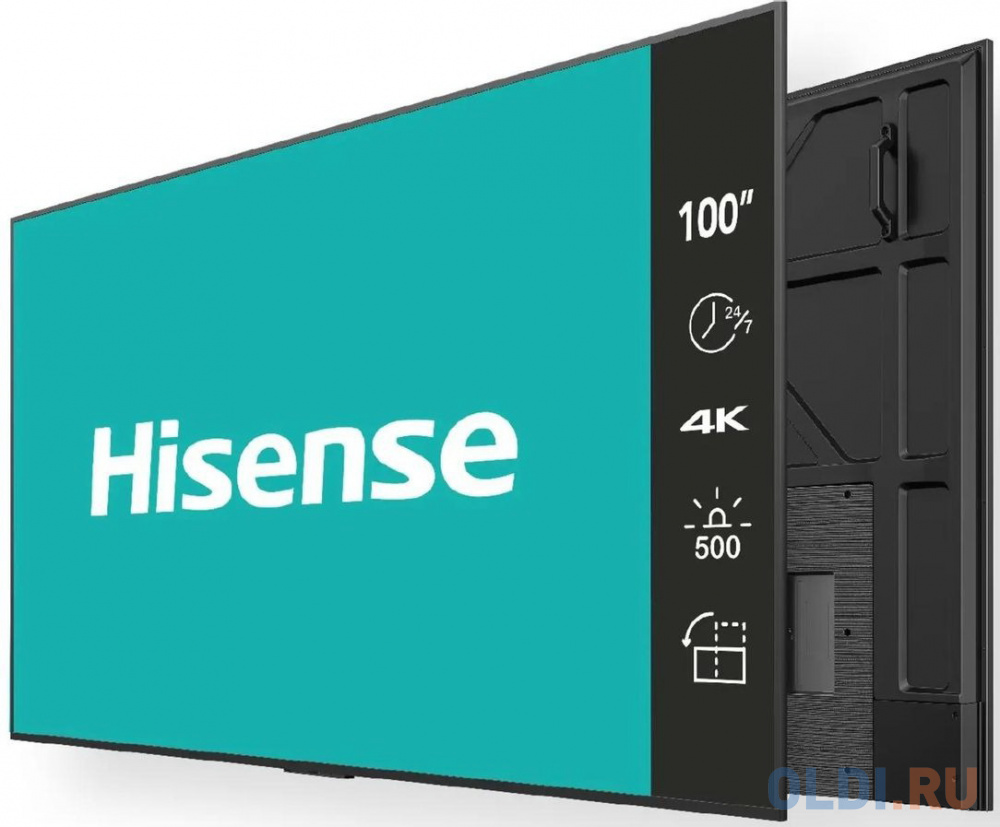 Панель Hisense 100" 100BM66D черный D-LED DID LED 8ms 16:9 HDMI матовая 5000:1 500cd 178гр/178гр 3840x2160 DP 4K USB 59.6кг в Москвe