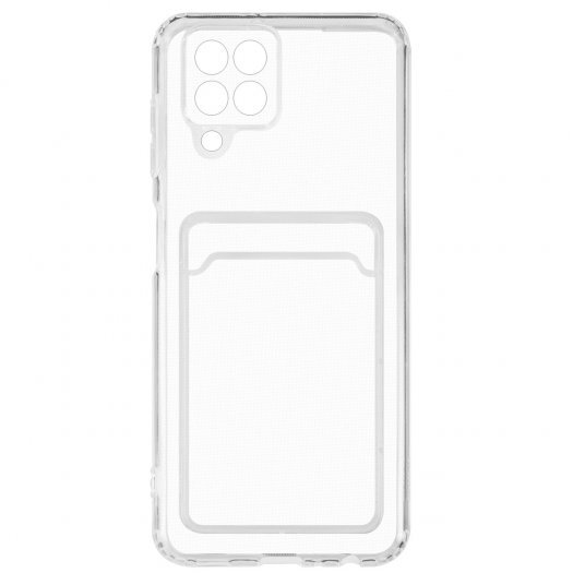 Чехол-накладка Red Line IBox Crystal с кардхолдером для смартфона Samsung Galaxy M22, силикон, прозрачный (УТ000028552)