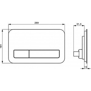 Кнопка смыва Villeroy Boch Viconnect (922400RB) черный глянцевый