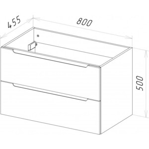 Тумба под раковину BelBagno Etna 80x45 bianco lucido (ETNA-800-2C-SO-BL-P)