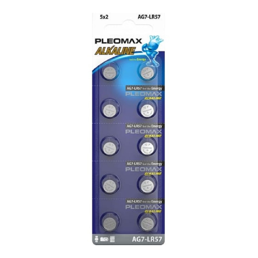 Батарея Pleomax Button Cell, AG7,399,LR926,LR57, 1.55V, 10 шт. (B0061005)