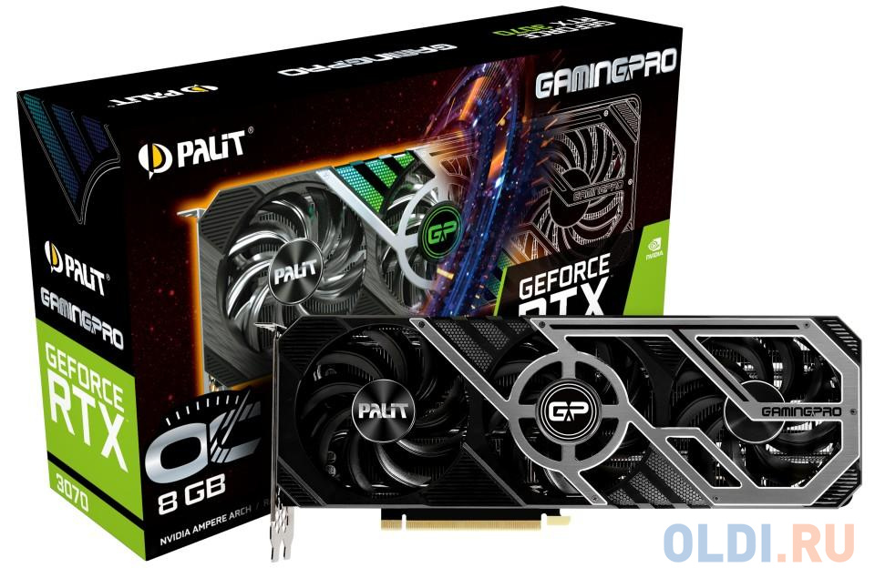 Видеокарта Palit nVidia GeForce RTX 3070 GamingPro OC LHR 8192Mb в Москвe