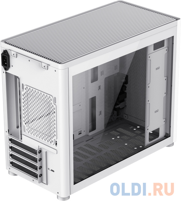 Компьютерный корпус mATX/ Gamemax Spark Full White mATX case, white, PSU, w/1xUSB3.0+1xType-C, 1xCombo Audio