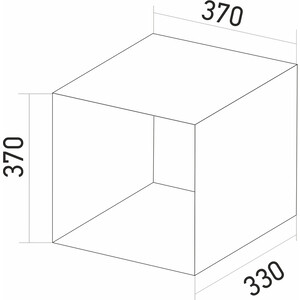 Стеллаж Mixline 368х368х330 1 ячейка, табачный дуб (4631164782462)