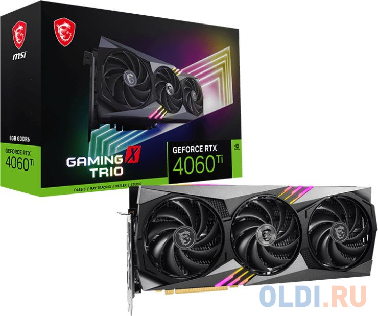 Видеокарта PCIE16 RTX4060TI 8GB 4060 TI GAMING X TRIO 8G MSI