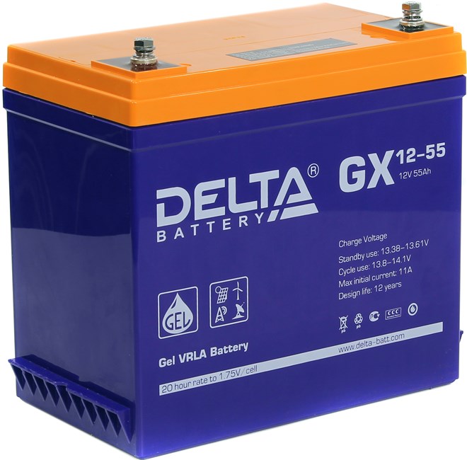 Аккумуляторная батарея для ИБП Delta GX GX12-55, 12V, 55Ah