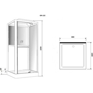 Душевая кабина Grossman GR-122 80х100х225 в Москвe