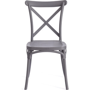 Стул TetChair Cross (mod PL24) пластик 48x58x89 см Dark-grey (темно-серый) 15537