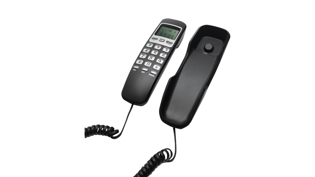 Проводной телефон Ritmix RT-010, черный (RT-010B)