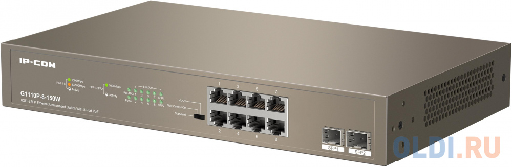 Коммутатор 8PORT 1000M POE G1110P-8-150W IP-COM