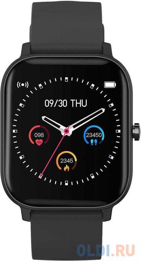 Smart watch, 1.3inches TFT full touch screen, Zinic+plastic body, IP67 waterproof, multi-sport mode, compatibility with iOS and android, black body wi в Москвe