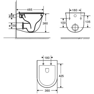 Комплект унитаза Grossman GR-4412 Grohe Rapid SL микролифт, белый матовый, клавиша хром