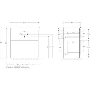 Мебель для ванной BelBagno Kraft 80х46 Rovere Tabacco в Москвe