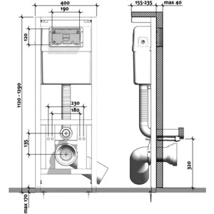 Комплект унитаза Grohe Euro Ceramic с инсталляцией Cersanit сиденье микролифт (39206000, S-IN-MZ-LINK_PRO, 39330001)