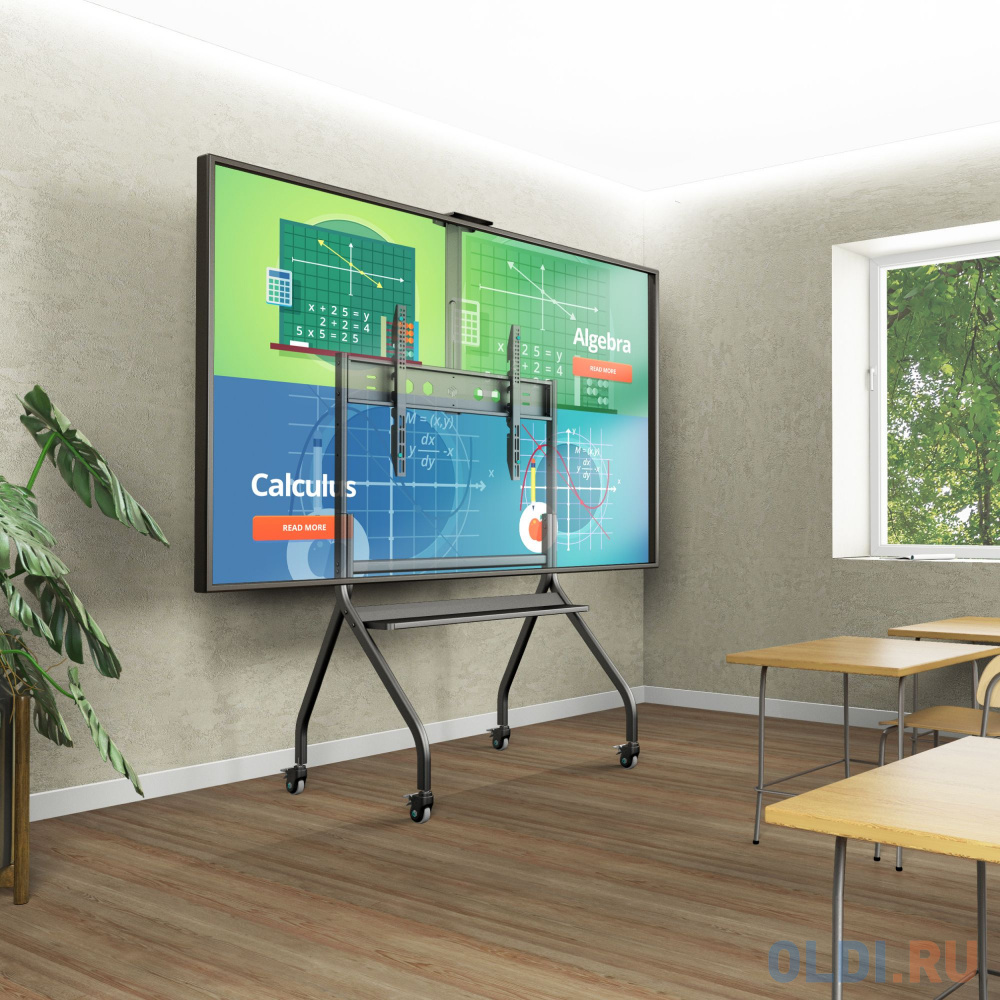 Подставка для телевизора Onkron TS2080 черный 60"-120" макс.150кг напольный мобильный в Москвe