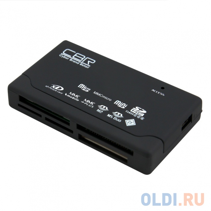 Картридер CBR CR-455, All-in-one, USB 2.0, ноут., софттач