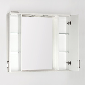 Зеркало-шкаф Style line Олеандр-2 Люкс 90 с подсветкой, рельеф пастель (4650134470864)