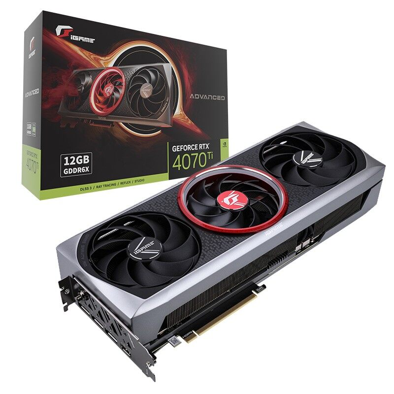 Видеокарта Colorful NVIDIA GeForce RTX 4070Ti iGame Advanced OC-V, 12Gb DDR6X, 192 бит, PCI-E, HDMI, 3DP, Retail (RTX 4070 Ti Advanced OC-V) в Москвe