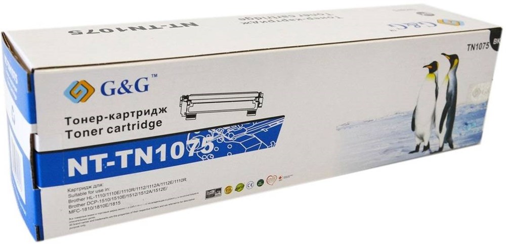 Картридж лазерный G&G NT-TN1075 черный (1000стр.) для Brother HL-1110/1112A/1210/DCP-1510/1512/1610/MFC-1810/1910