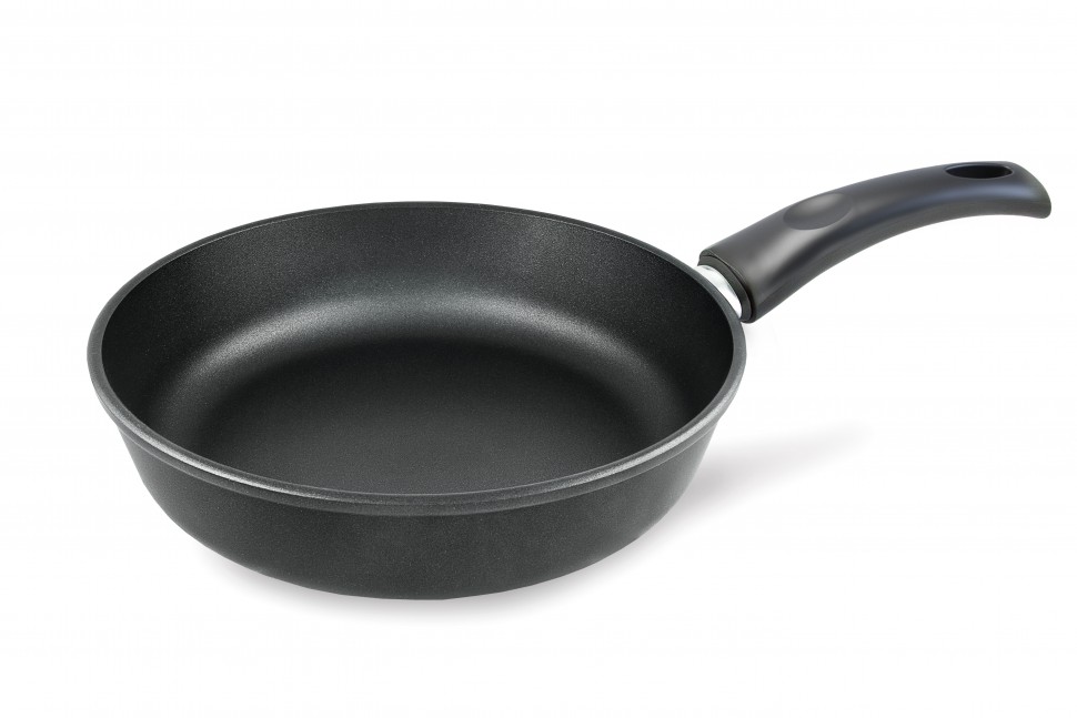 Сковорода Нева Металл Посуда Литая 22 см, алюминий, антипригарное покрытие, черный без крышки (L08122I)