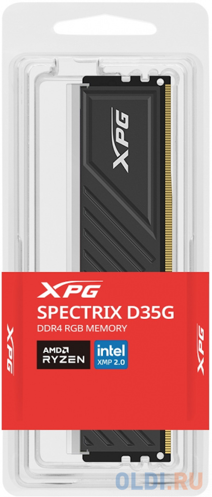 32GB ADATA DDR4 3600 U-DIMM XPG SPECTRIX D35G RGB Gaming Memory AX4U360032G18I-SBKD35G black