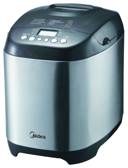 Хлебопечь Midea BM-210BC-SS 580Вт, нержавеющая сталь/черный (BM-210BC-SS)