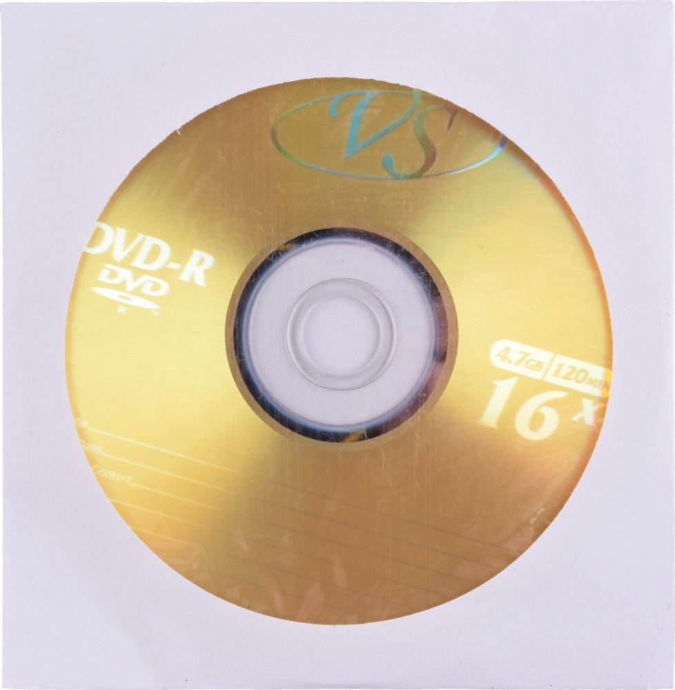 VS Диск DVD-R VS 4.7 Gb, 16x, Бум.конверт (5), (5/250) (VSDVDRK501) [10000043063]