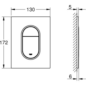 Кнопка смыва Grohe Arena Cosmopolitan S хром (37624000)