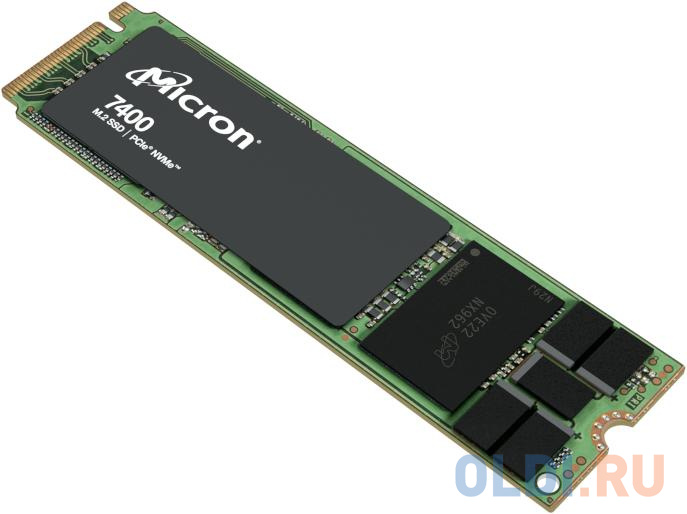 Micron 7400 PRO, 1920GB, SSD, M.2(22110), NVMe, PCIe 4.0 x4, 3D TLC, R/W 4400/2000MB/s, IOPs 420 000/85 000, 3500TBW, DWPD 1 (5 лет)