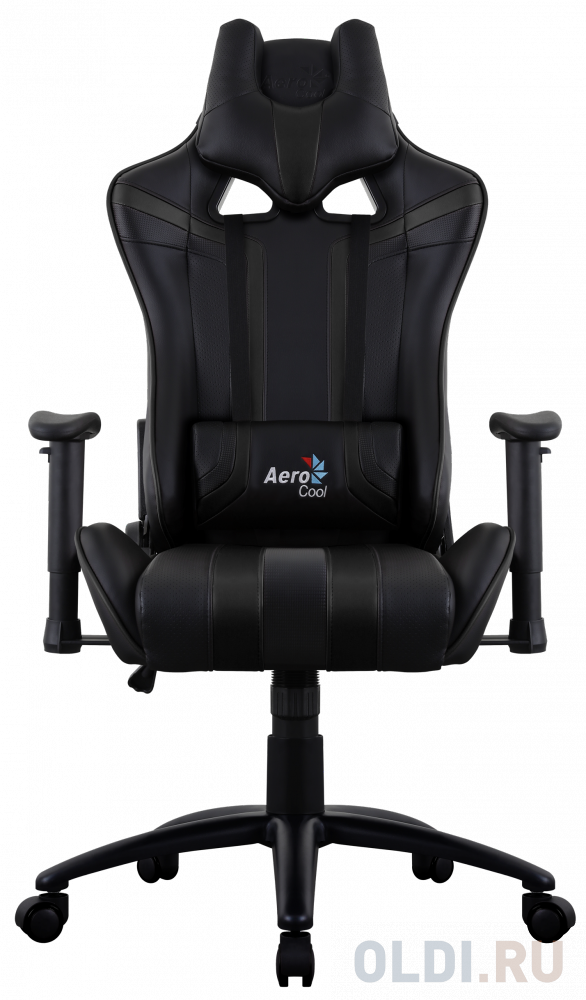 Игровое кресло Aerocool AC120 AIR-B , черное, с перфорацией, до 150 кг, размер, см (ШхГхВ) : 70х55х124/132.